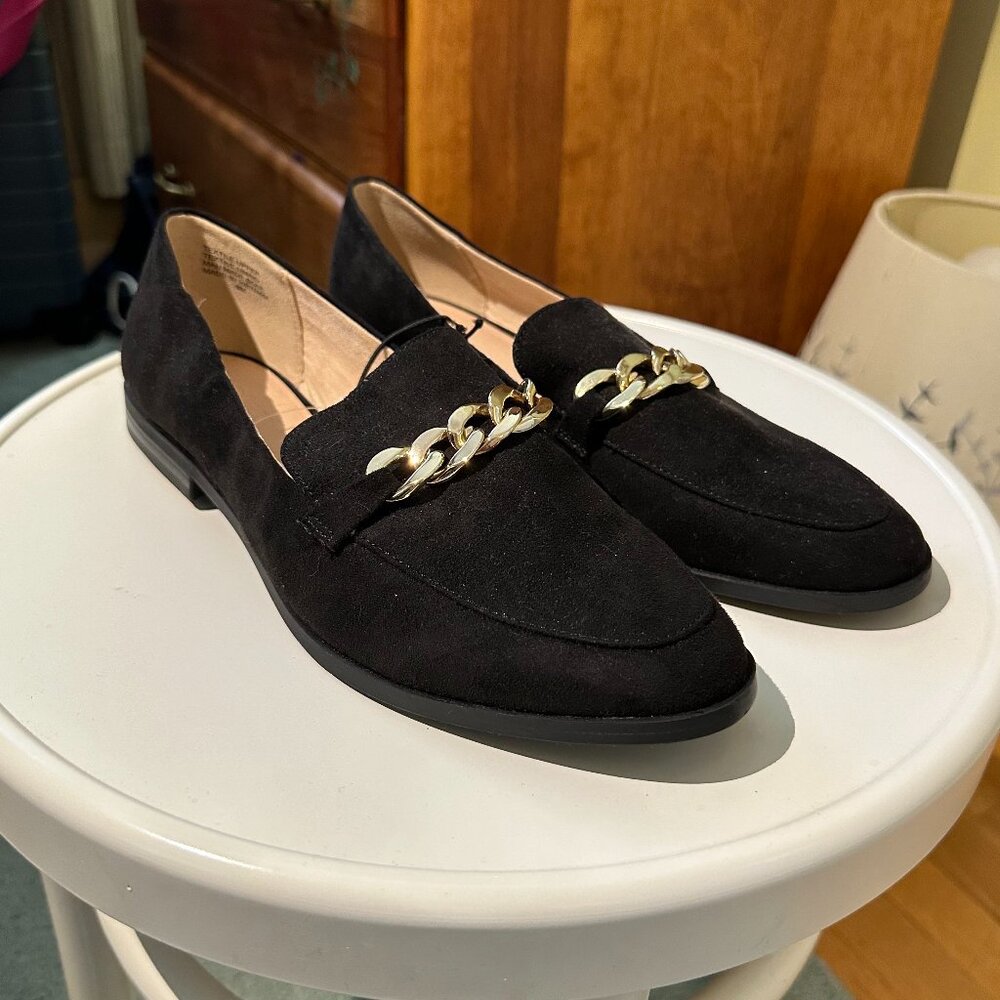 Ann Taylor Loft Black Loafer Shoes, size 9